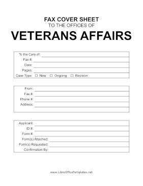 Veterans Services Fax LibreOffice Template