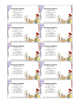 Visual Artist Business Cards LibreOffice Template