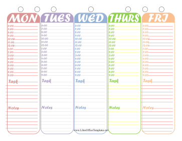 Week Cute Planner LibreOffice Template