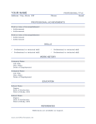 Blue Lines Resume With Checkmarks LibreOffice Template