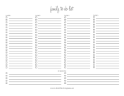 Daily To Do List Family LibreOffice Template