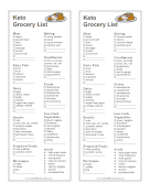 Diet Grocery List Keto LibreOffice Template