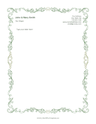 Green And Yellow Vines LibreOffice Template