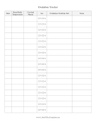 Ovulation Cycle Log LibreOffice Template