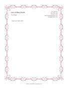 Red Wire Border LibreOffice Template