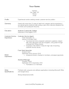 Resume With Illness Gap LibreOffice Template