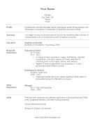 Resume With Unemployment Gap LibreOffice Template