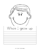 When I Grow Up Writing Prompt Boy