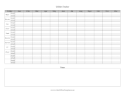 Yearly Utilities Tracker With Budget LibreOffice Template